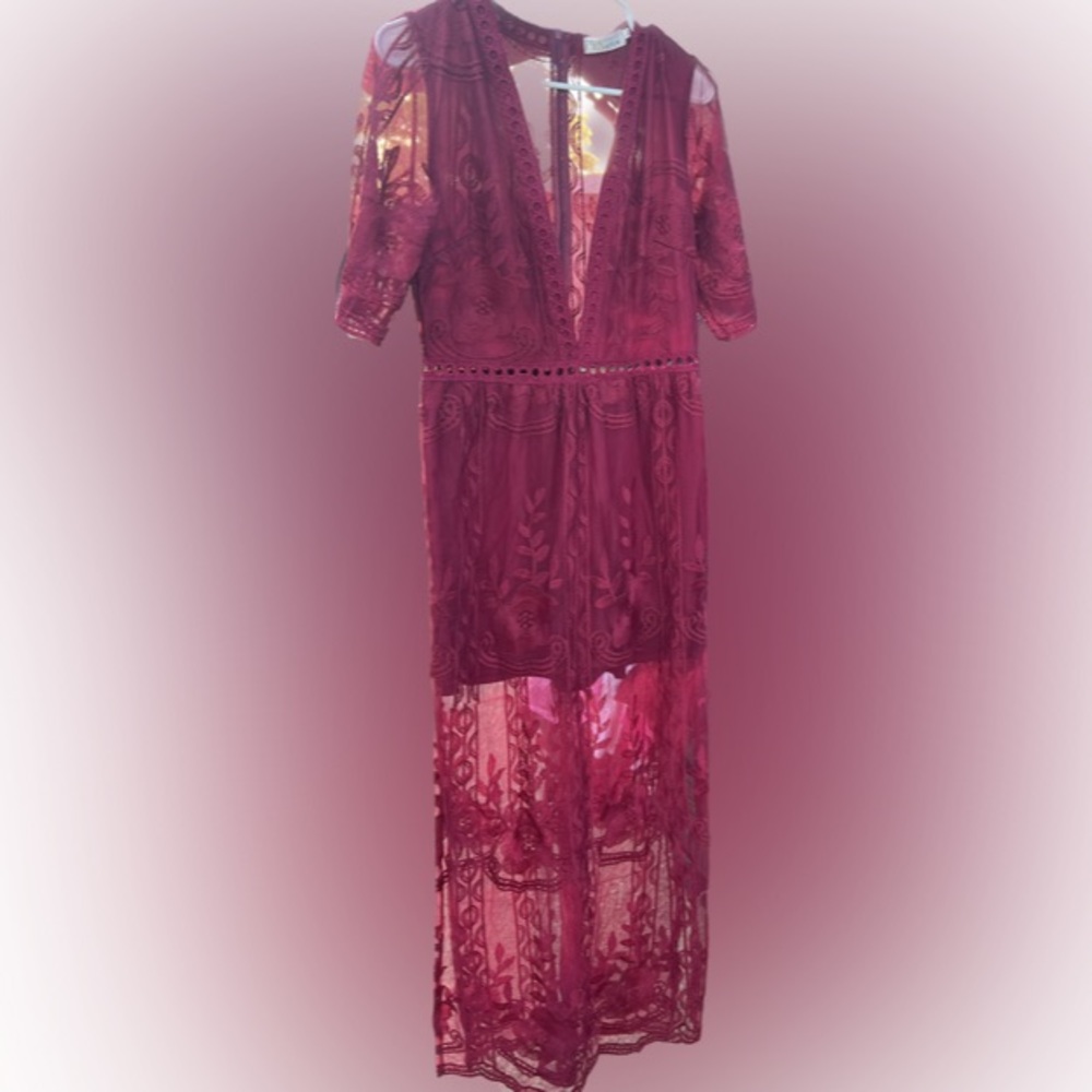 Burgundy dress